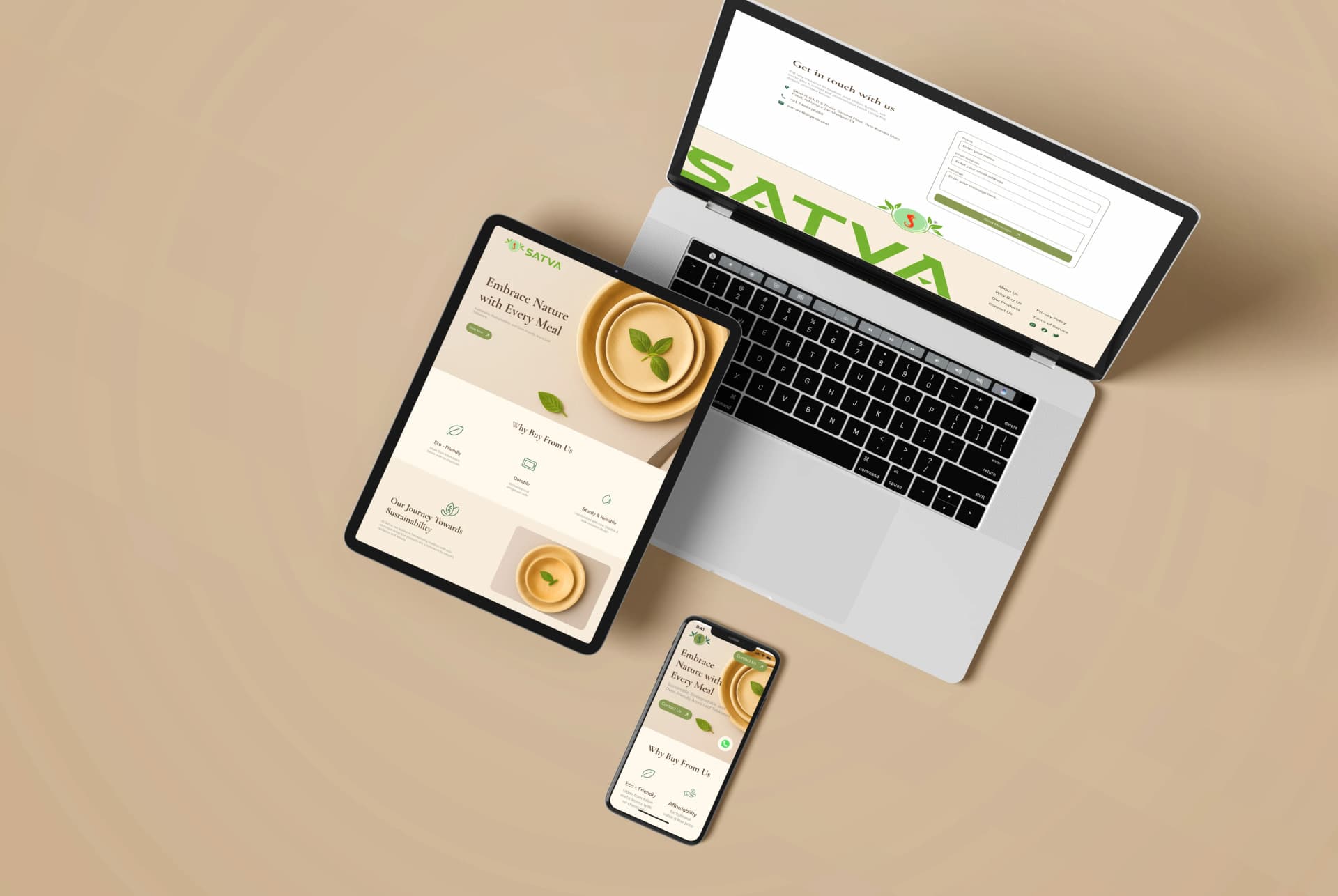 Satva Website UI Screenshots