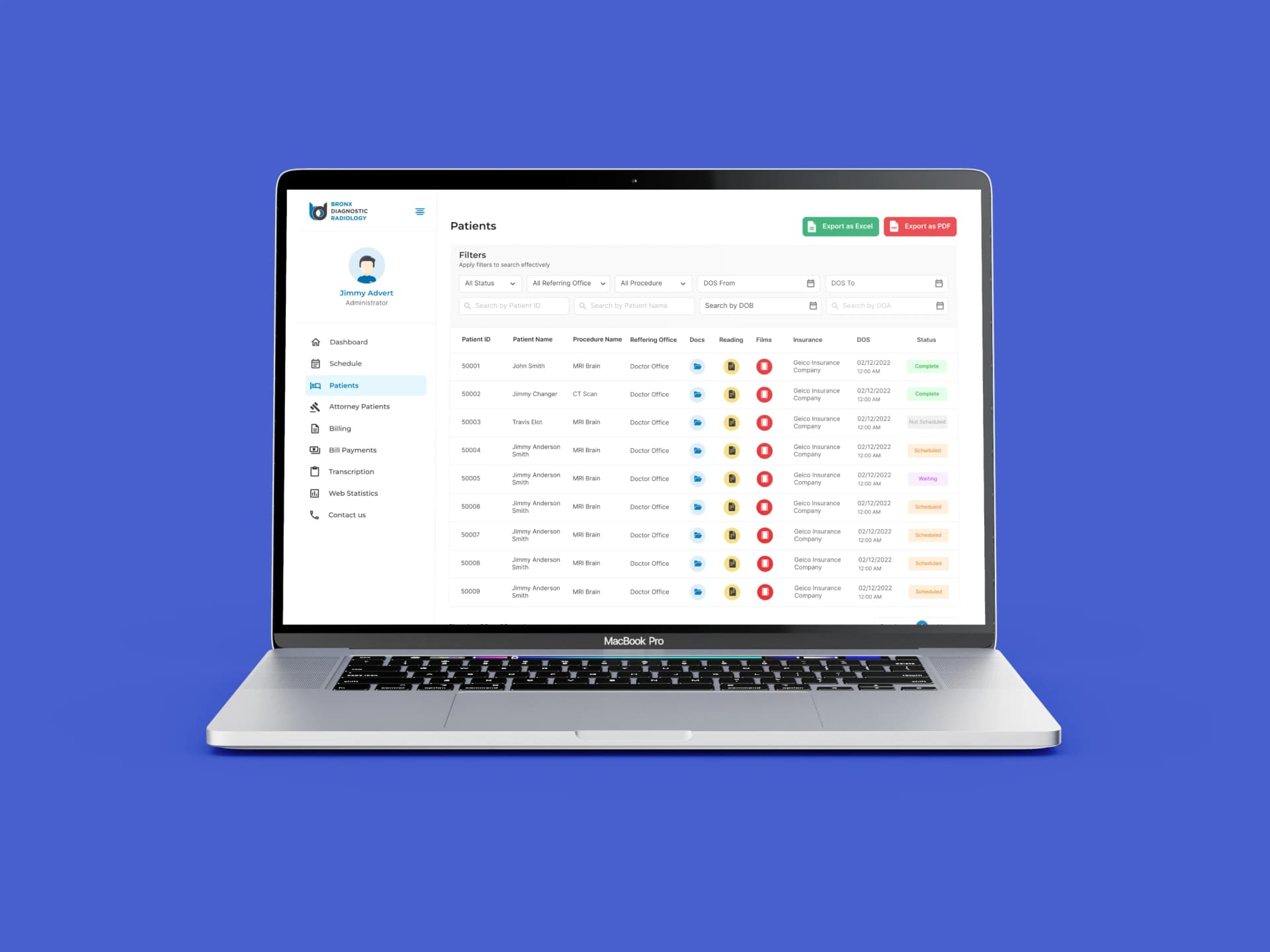 Patient Management Dashboard