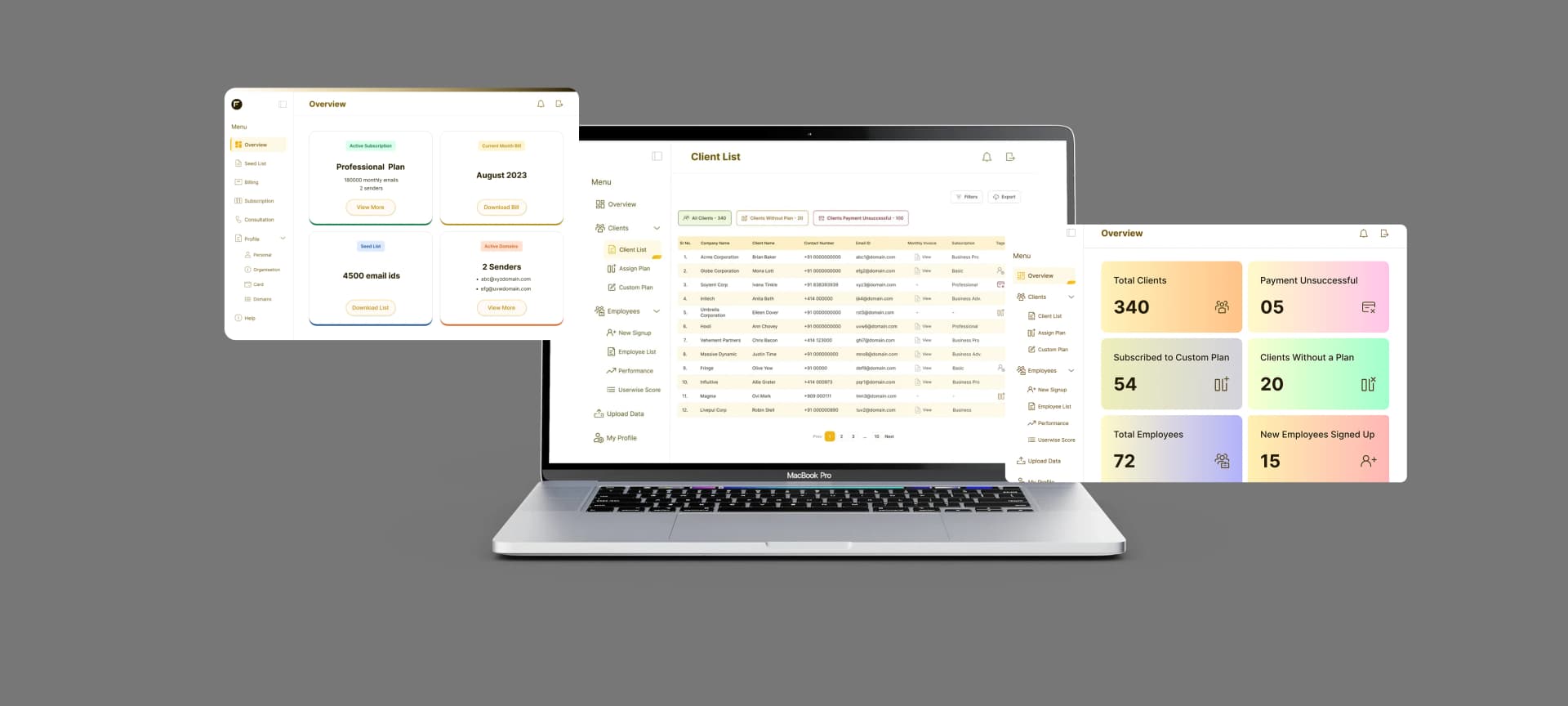 ERP System Dashboard & Features
